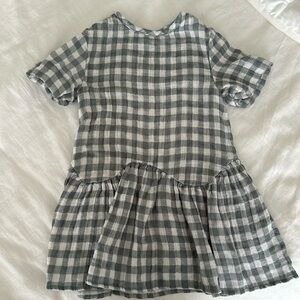 Zara sage green gingham dress